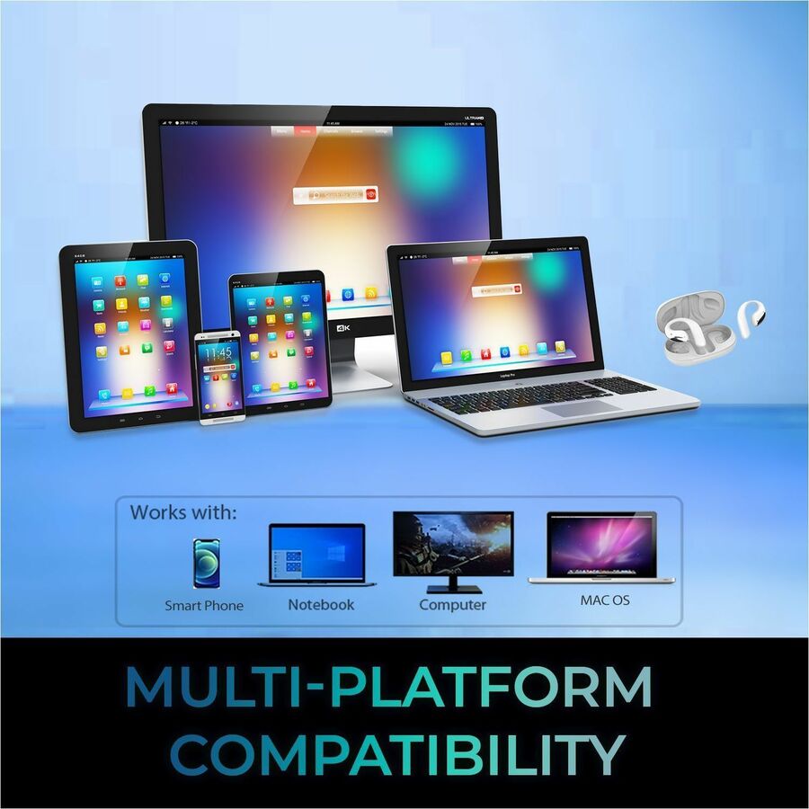 Adesso XTREAM T6 Open-Ear Bluetooth Earbuds with Touch Screen Charging Case Adesso XTREAM T6 Open-Ear Bluetooth Earbuds with Touch Screen Charging Case